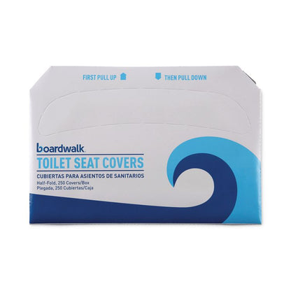 Premium Half-Fold Toilet Seat Covers, 14.17 x 16.73, White, 250/Sleeve, 4 Sleeves/Carton
