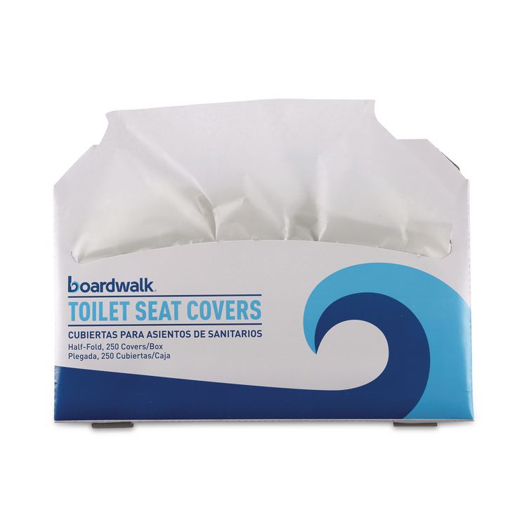 Premium Half-Fold Toilet Seat Covers, 14.17 x 16.73, White, 250/Sleeve, 4 Sleeves/Carton