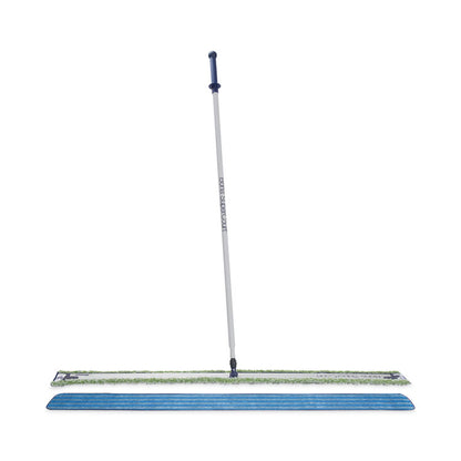 SuperCourt Athletic Floor Care System, 60" Microfiber Head, 66" Silver/Blue Aluminum Handle
