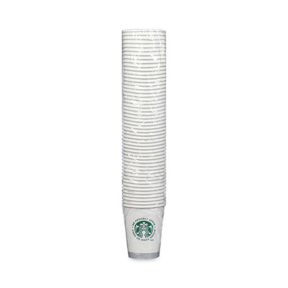 Hot Cups, 12 oz, Paper, White with Green Starbucks Logo, 1,000/Carton
