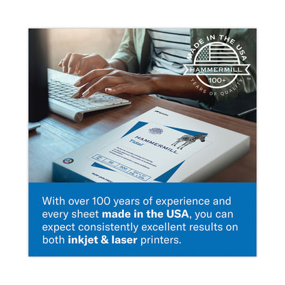 Premium Laser Print Paper, 98 Bright, 3-Hole, 24 lb Bond Weight, 8.5 x 11, White, 500/Ream