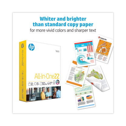 All-In-One22 Paper, 96 Bright, 22-lb Bond Weight, 8.5 x 11, White, 500/Ream