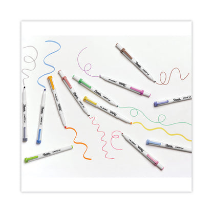 S-Note Creative Markers, Assorted Ink Colors, Bullet/Chisel Tip, White Barrel, 16/Pack