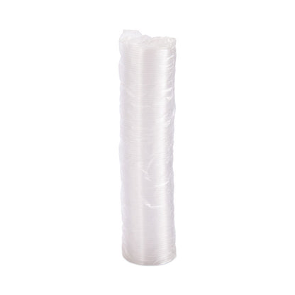 Non-Vented Container Lids, Clear, Plastic, 100/Pack, 10 Packs/Carton