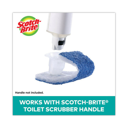 Disposable Toilet Scrubber Refill, Blue/White, 10/Pack