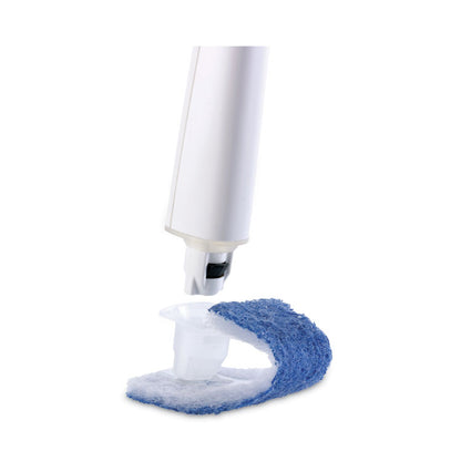 Toilet Scrubber Starter Kit, 1 Handle and 5 Scrubbers, White/Blue