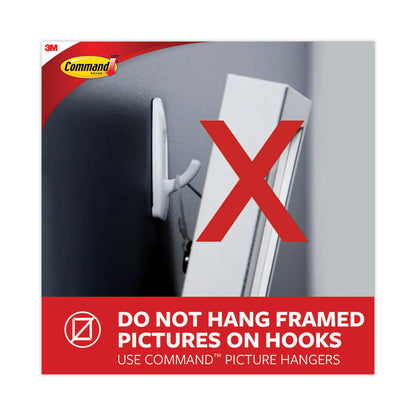 Medium Indoor Decorative Hooks, Metal, Matte Black, Supports 3 lb, 2/Pack