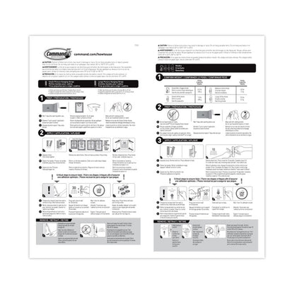 General Purpose Hooks, Variety Pack, Assorted Sizes, Plastic, White, 0.5, 1, 3, 5, 16 lb Capacities, 54 Pieces/Pack