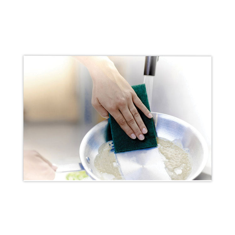 Heavy-Duty Scouring Pad, 3.8 x 6, Green, 10/Carton