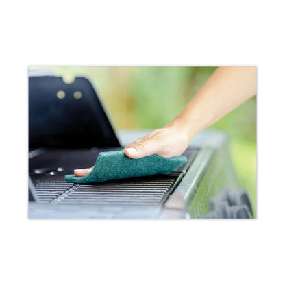 Heavy-Duty Scouring Pad, 3.8 x 6, Green, 10/Carton