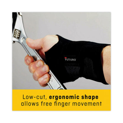 Energizing Wrist Support, Small/Medium, Fits Right Wrists 5.5" to 6.75", Black, 12/Carton