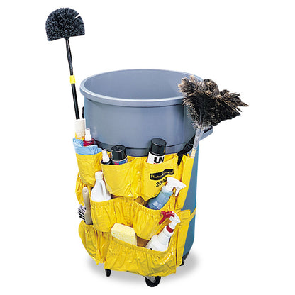 Brute Caddy Bag, 12 Compartments, 20" Diameter, Yellow