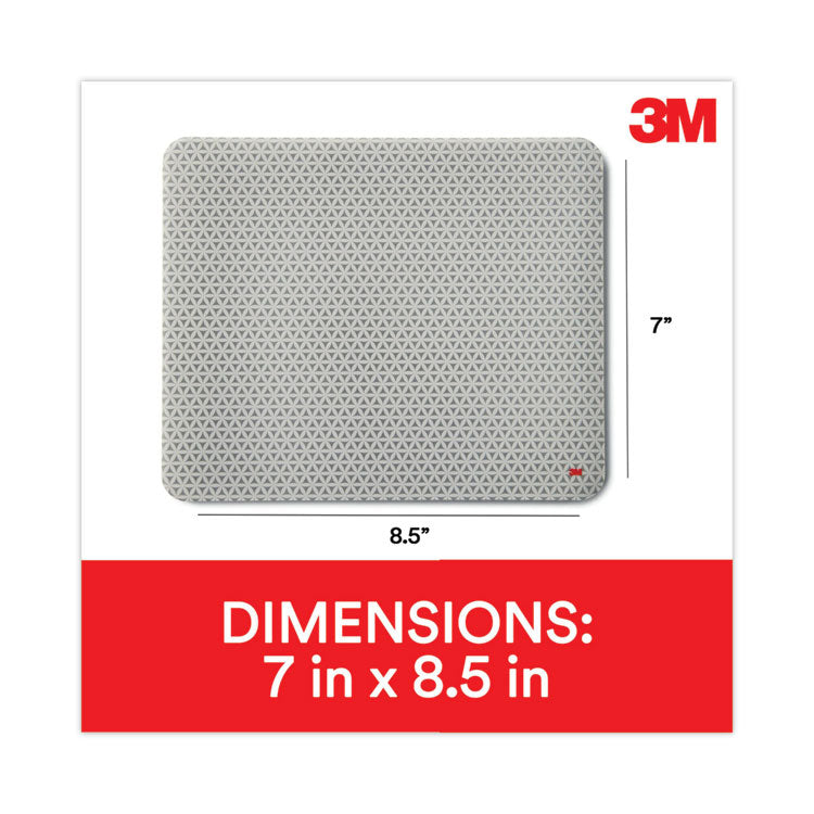 Precise Battery-Saving Mouse Pad with Nonskid Repositionable Adhesive Back, 8.5 x 7, Bitmap Design