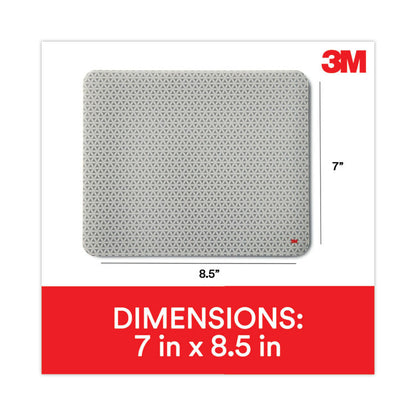 Precise Battery-Saving Mouse Pad with Nonskid Repositionable Adhesive Back, 8.5 x 7, Bitmap Design