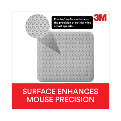 Precise Battery-Saving Mouse Pad with Nonskid Repositionable Adhesive Back, 8.5 x 7, Bitmap Design