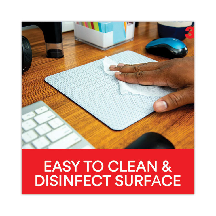 Precise Battery-Saving Mouse Pad with Nonskid Repositionable Adhesive Back, 8.5 x 7, Bitmap Design