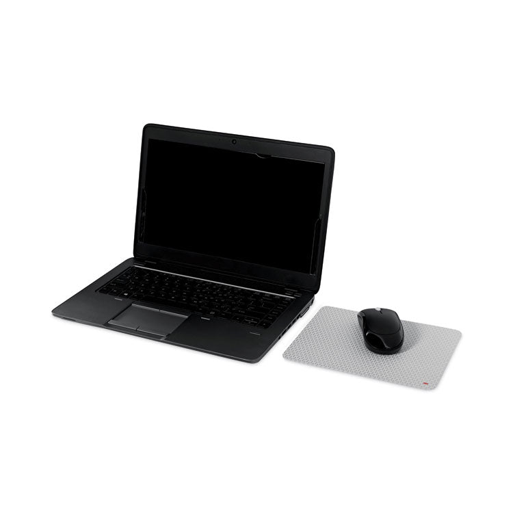Precise Battery-Saving Mouse Pad with Nonskid Repositionable Adhesive Back, 8.5 x 7, Bitmap Design