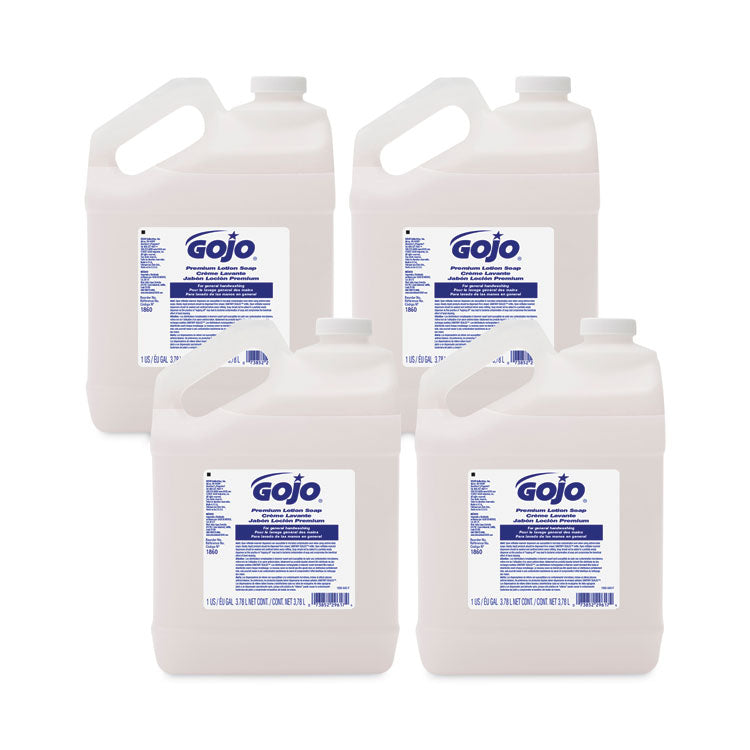 White Premium Lotion Soap Refill, Waterfall Scent, 1 gal, 4/Carton