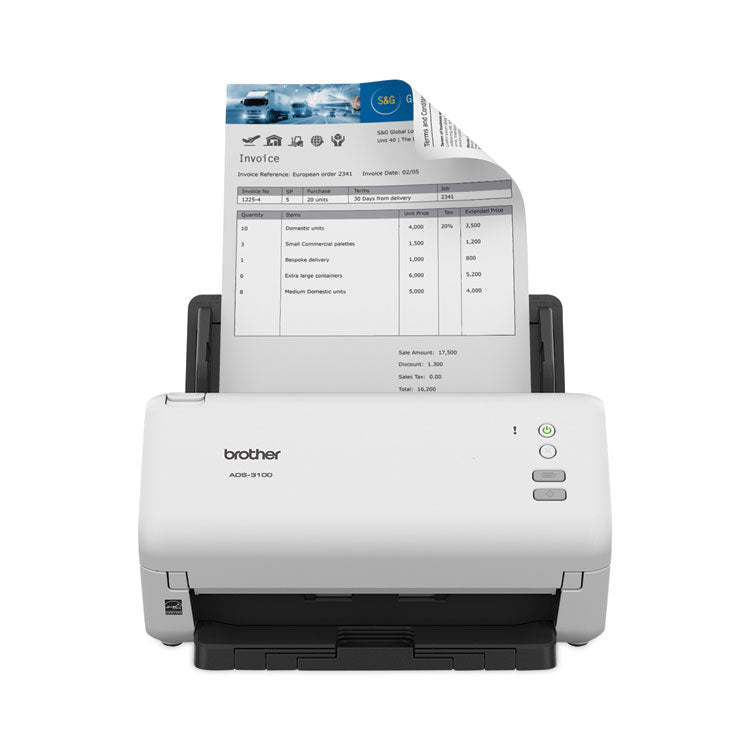 ADS-3100 High-Speed Desktop Scanner, 600 dpi Optical Resolution, 60-Sheet Auto Doucment Feeder