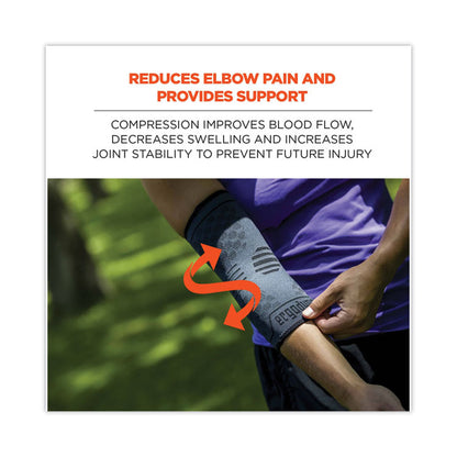 ProFlex 651 Elbow Compression Sleeve, Small, Gray/Black