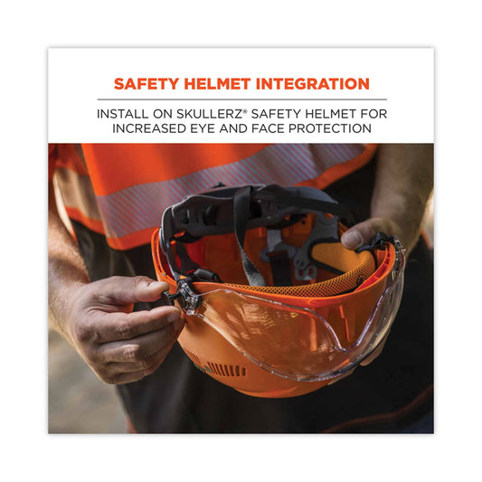 Skullerz 8991 Safety Helmet Visor, Polycarbonate, 6 x 12 x 4, Clear