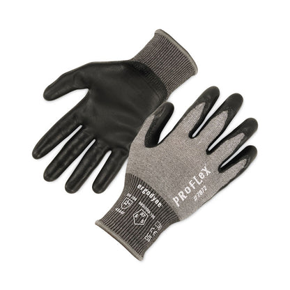 ProFlex 7072 ANSI A7 Nitrile-Coated CR Gloves, EN388: 4X44F, 9" Long, 2X-Large, Gray, 12 Pairs