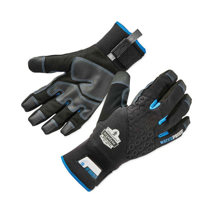 ProFlex 818WP Thermal WP Gloves with Tena-Grip, EN388: 3423X, 9" Long, 2X-Large, Black, Pair