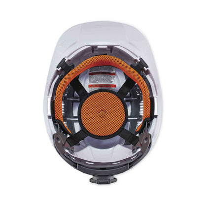 Skullerz 8972LED Class C Hard Hat Cap Style with LED Light, Vented, 4-Point Ratchet, One Size Fits Most (6.5 to 8), White