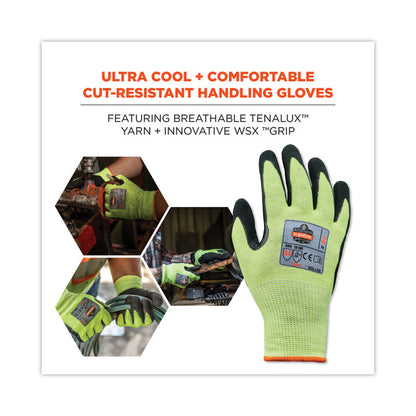 ProFlex 7041 ANSI A4 Nitrile-Coated CR Gloves, EN388: 4X42D, 10" Long, Large, Lime, 144 Pairs/Carton
