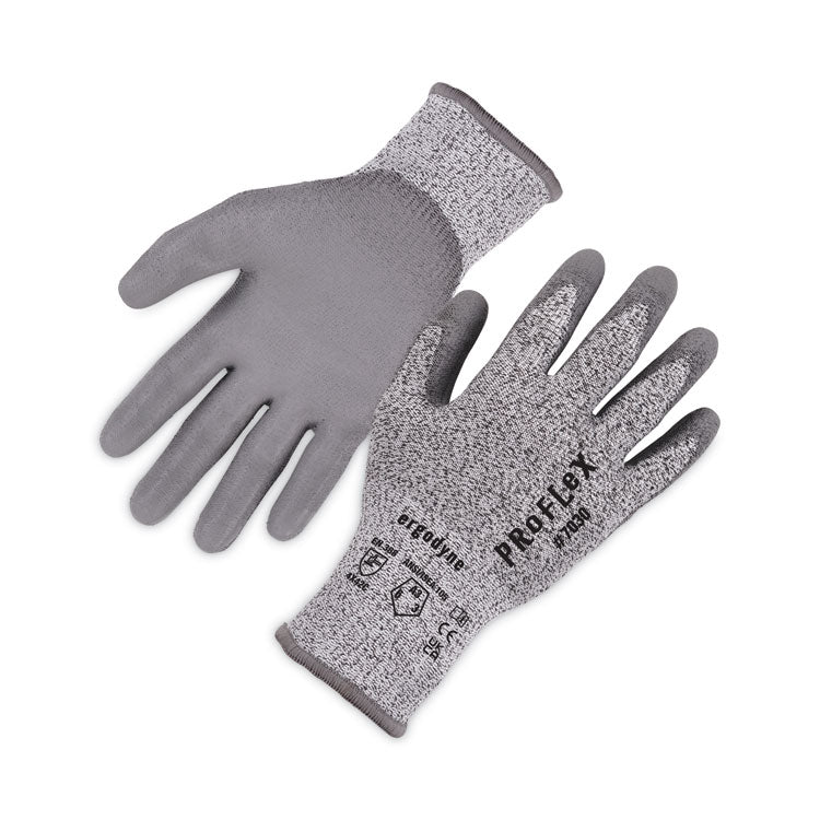 ProFlex 7030 ANSI A3 PU Coated CR Gloves, EN388: 4X42C, 9" Long, 2X-Large, Gray, Pair