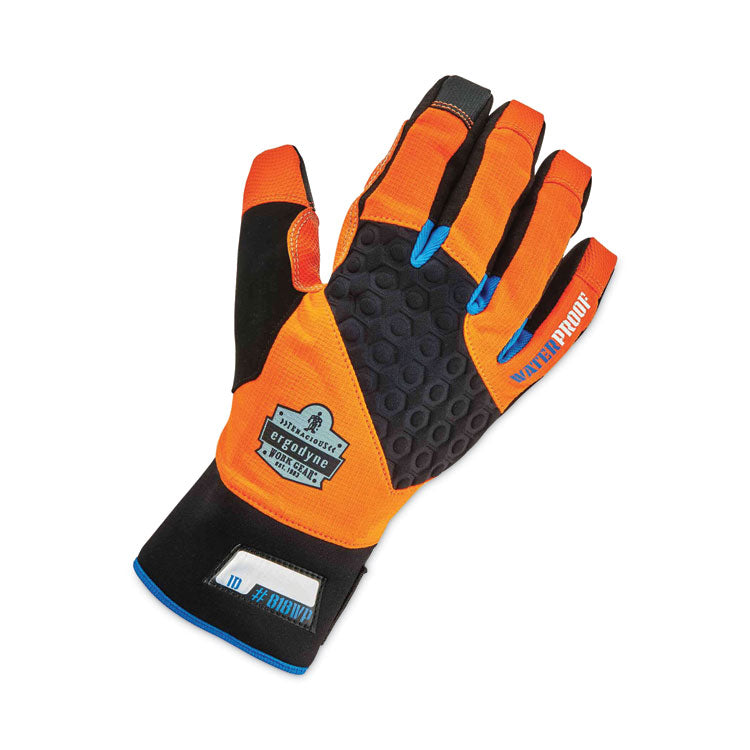 ProFlex 818WP Thermal WP Gloves with Tena-Grip, EN388: 3423X, 9" Long, Small, Orange, Pair