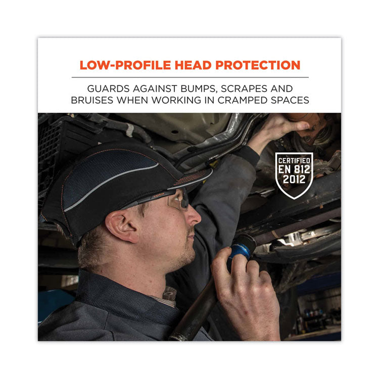 Skullerz 8950 Bump Cap, Micro Front Brim, 3X-Small to Large (Up to 7.5), 0.01" Insert, Navy