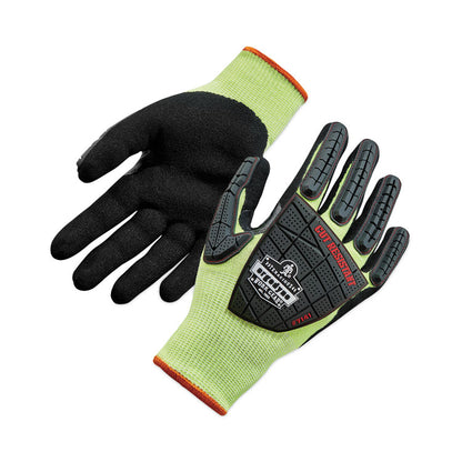 ProFlex 7141 ANSI A4 DIR Nitrile-Coated CR Gloves, EN388: 4X42DP, 9" Long, Large, Lime, 72 Pairs/Carton
