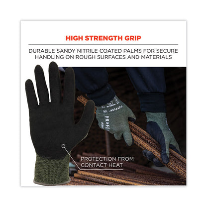 ProFlex 7042 ANSI A4 Nitrile-Coated CR Gloves, EN388: 4X41D, 9" Long, Medium, Green, Pair