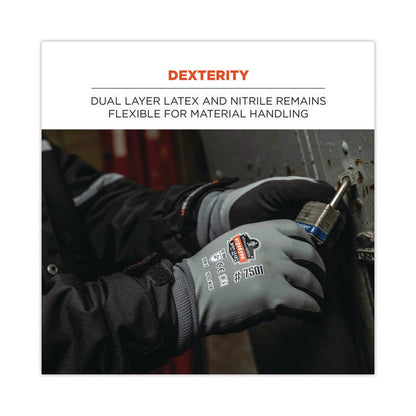 ProFlex 7501 Coated Waterproof Winter Gloves, EN388: 2131X, 10.5" Long, Large, Gray, Pair