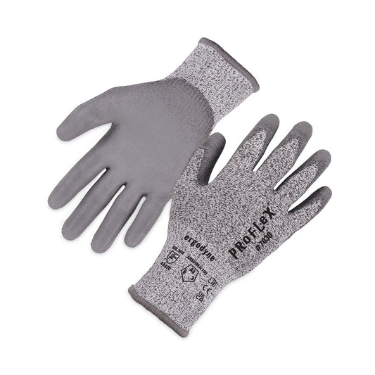 ProFlex 7030 ANSI A3 PU Coated CR Gloves, EN388: 4X42C, 9" Long, Medium, Gray, 12 Pairs