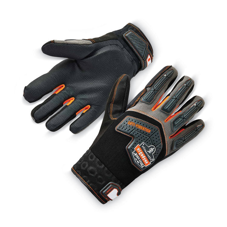 ProFlex 9015F(x) Certified Anti-Vibration Gloves with Dorsal Protection, EN388: 2121X, 2X-Large, Black, Pair