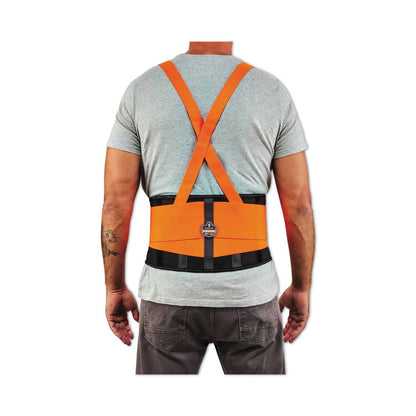 ProFlex 100HV Economy Hi-Vis Spandex Back Support Brace, Small, 25" to 30" Waist, Black/Orange