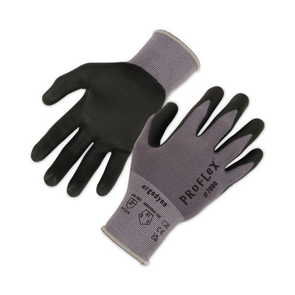 ProFlex 7000 Nitrile-Coated Gloves Microfoam Palm, EN388: 4121A, 9" Long, 2X-Large, Gray, 12 Pairs
