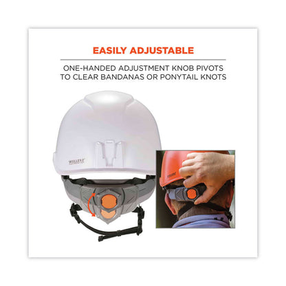 Skullerz 8974LED Class E Safety Helmet with 8981 Universal LED Headlamp, 6-Point Ratchet, One Size Fits Most, White
