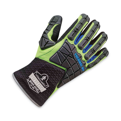 ProFlex 925WP Performance Dorsal Impact-Reducing Thermal Waterproof Gloves, EN388: 3323XP, 2X-Large, Black/Lime, Pair