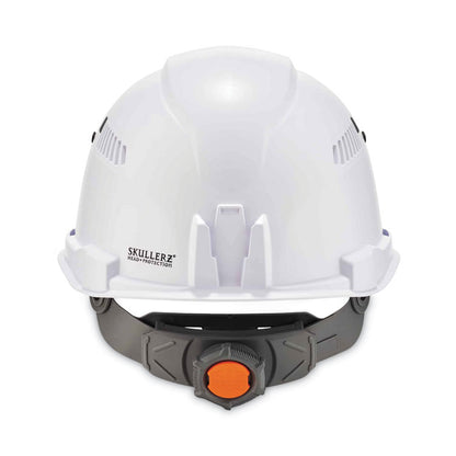 Skullerz 8972LED Class C Hard Hat Cap Style with LED Light, Vented, 4-Point Ratchet, One Size Fits Most (6.5 to 8), White