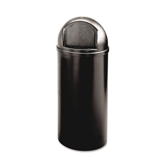 Marshal Classic Container, 25 gal, Plastic, Black