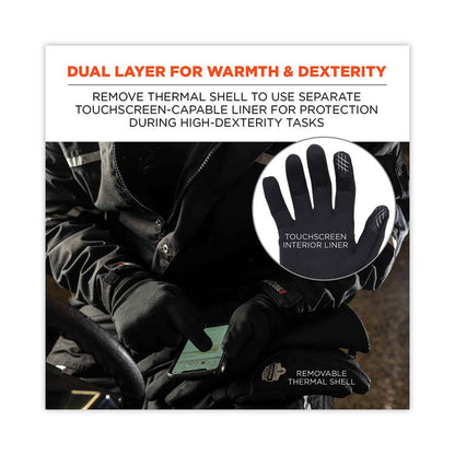 ProFlex 825WP Thermal Waterproof Winter Work Gloves, Medium, Black, Pair