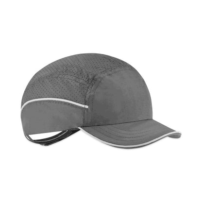 Skullerz 8955 Lightweight Bump Cap Hat, Short Front Brim, 3X-Small to Large (Up to 7.5), 0.01" Insert, Black