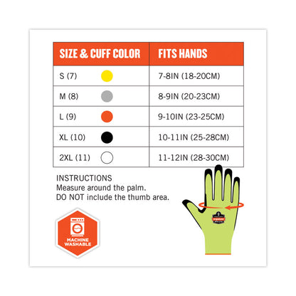 ProFlex 7041 ANSI A4 Nitrile-Coated CR Gloves, EN388: 4X42D, 10" Long, Large, Lime, Pair