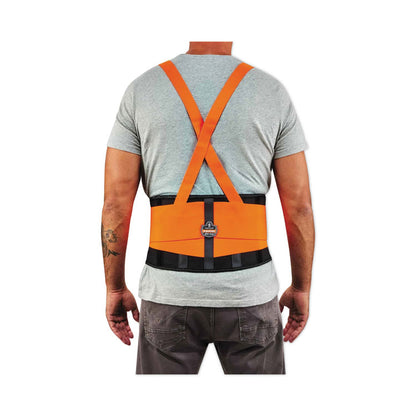 ProFlex 100HV Economy Hi-Vis Spandex Back Support Brace, 4X-Large, 52" to 58" Waist, Black/Orange