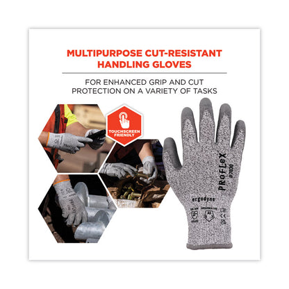 ProFlex 7030 ANSI A3 PU Coated CR Gloves, EN388: 4X42C, 9" Long, X-Large, Gray, Pair