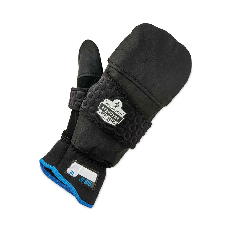 ProFlex 816 Thermal Flip-Top Gloves, EN388: 3423X, 9" Long, X-Large, Black, Pair