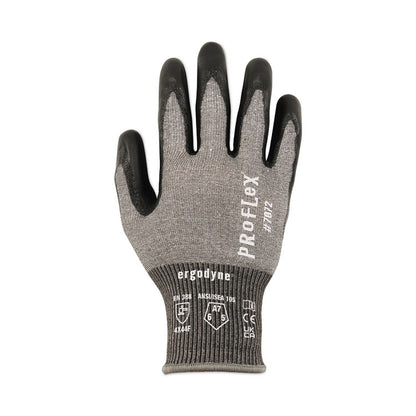 ProFlex 7072 ANSI A7 Nitrile-Coated CR Gloves, EN388: 4X44F, 9" Long, Small, Gray, Pair